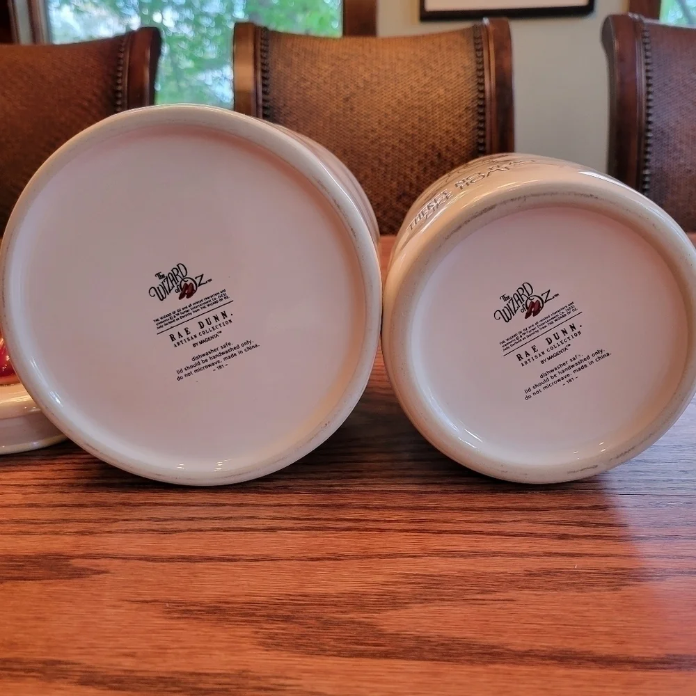 RAE DUNN There's no place like home canister set of 2.  Wizard of Oz. Wicked.